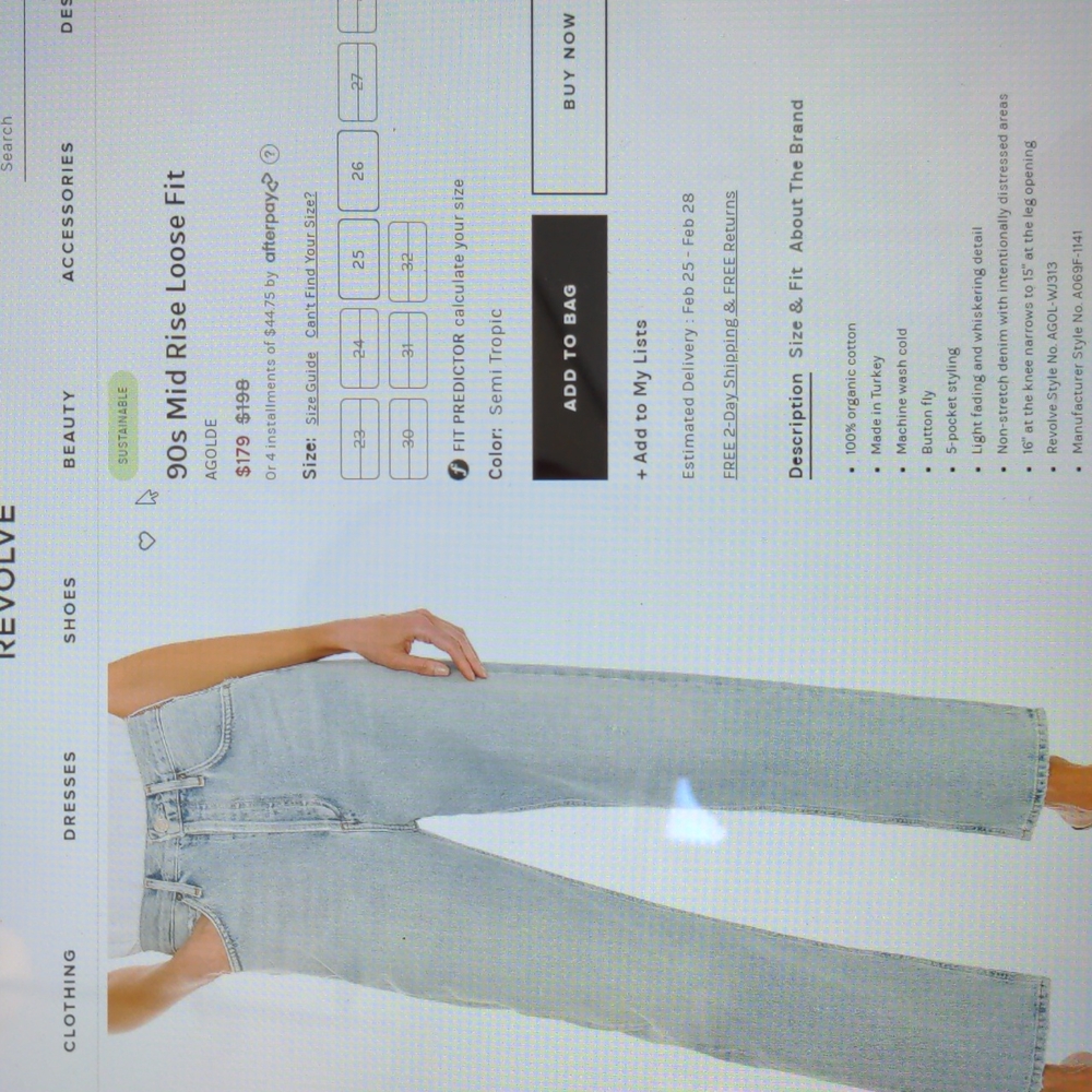 Agolde 90s Mid Rise Loose Fit